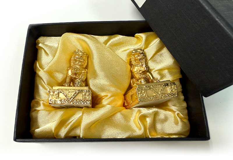 祥獅獻瑞(金獅)擺飾